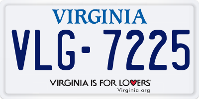 VA license plate VLG7225