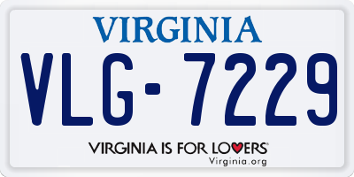 VA license plate VLG7229