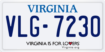 VA license plate VLG7230