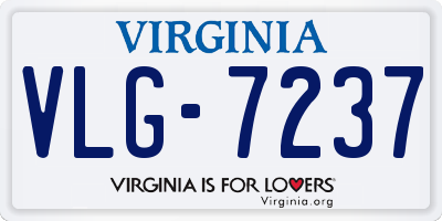 VA license plate VLG7237
