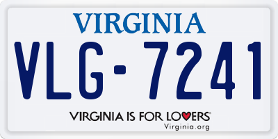 VA license plate VLG7241