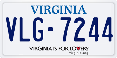 VA license plate VLG7244