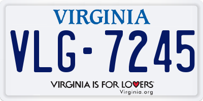 VA license plate VLG7245