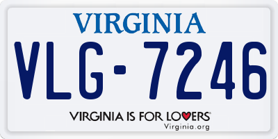 VA license plate VLG7246