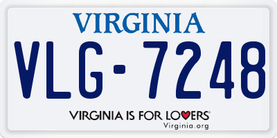 VA license plate VLG7248