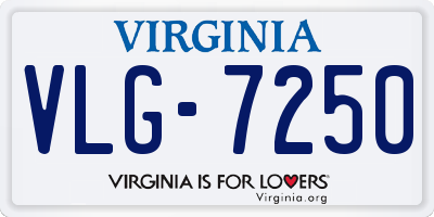 VA license plate VLG7250