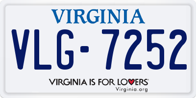 VA license plate VLG7252