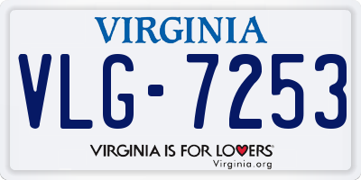 VA license plate VLG7253