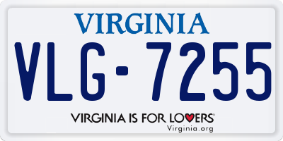 VA license plate VLG7255