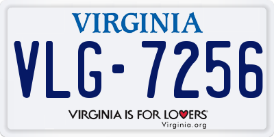 VA license plate VLG7256