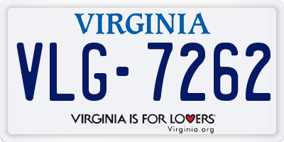 VA license plate VLG7262