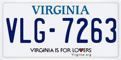VA license plate VLG7263