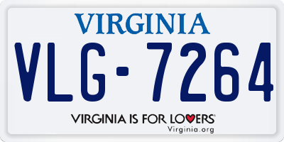 VA license plate VLG7264