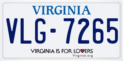 VA license plate VLG7265