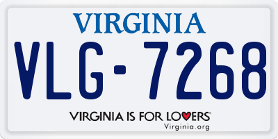 VA license plate VLG7268