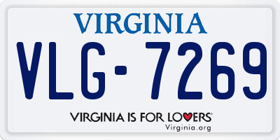 VA license plate VLG7269