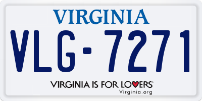 VA license plate VLG7271
