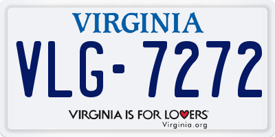 VA license plate VLG7272