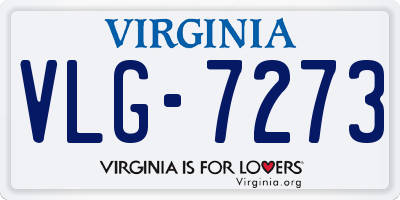 VA license plate VLG7273