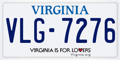 VA license plate VLG7276
