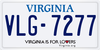 VA license plate VLG7277