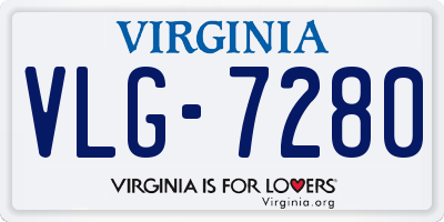VA license plate VLG7280