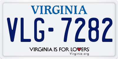 VA license plate VLG7282
