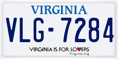 VA license plate VLG7284