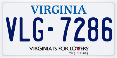 VA license plate VLG7286