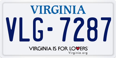 VA license plate VLG7287