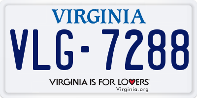 VA license plate VLG7288