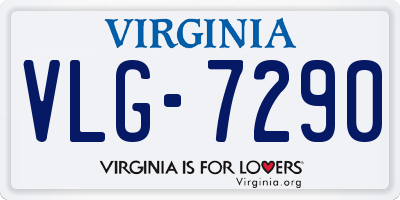 VA license plate VLG7290