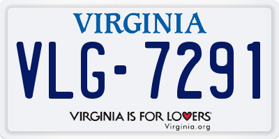 VA license plate VLG7291