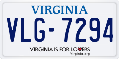 VA license plate VLG7294