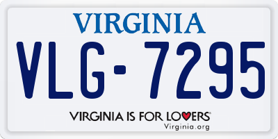 VA license plate VLG7295