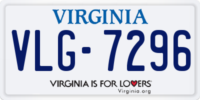 VA license plate VLG7296