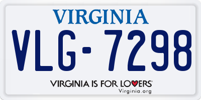 VA license plate VLG7298
