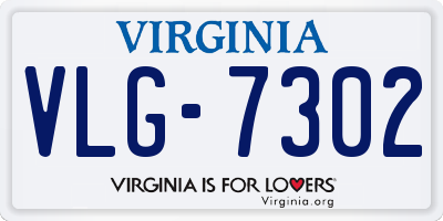 VA license plate VLG7302