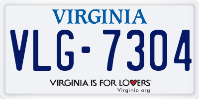 VA license plate VLG7304