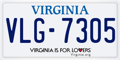 VA license plate VLG7305