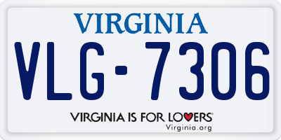 VA license plate VLG7306