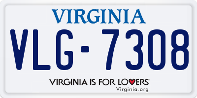 VA license plate VLG7308