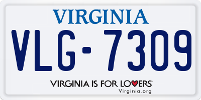 VA license plate VLG7309