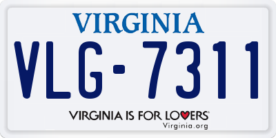 VA license plate VLG7311