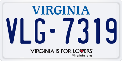VA license plate VLG7319