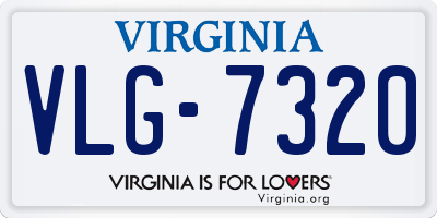 VA license plate VLG7320