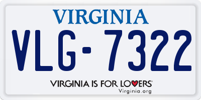VA license plate VLG7322