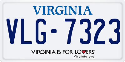 VA license plate VLG7323