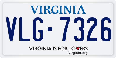 VA license plate VLG7326