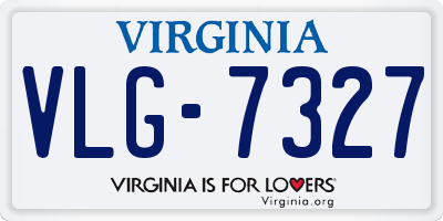 VA license plate VLG7327